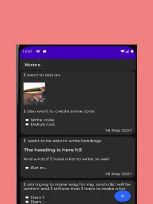 Notes WYSIWYG editor android App screenshot 0