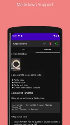 Notes WYSIWYG editor android App screenshot 4